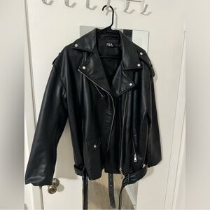 Zara Women's Black Leather Jacket